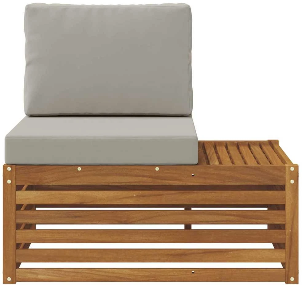 Lauko galinė sofa su pagalve Natūrali 91 x 63 x 73 cm