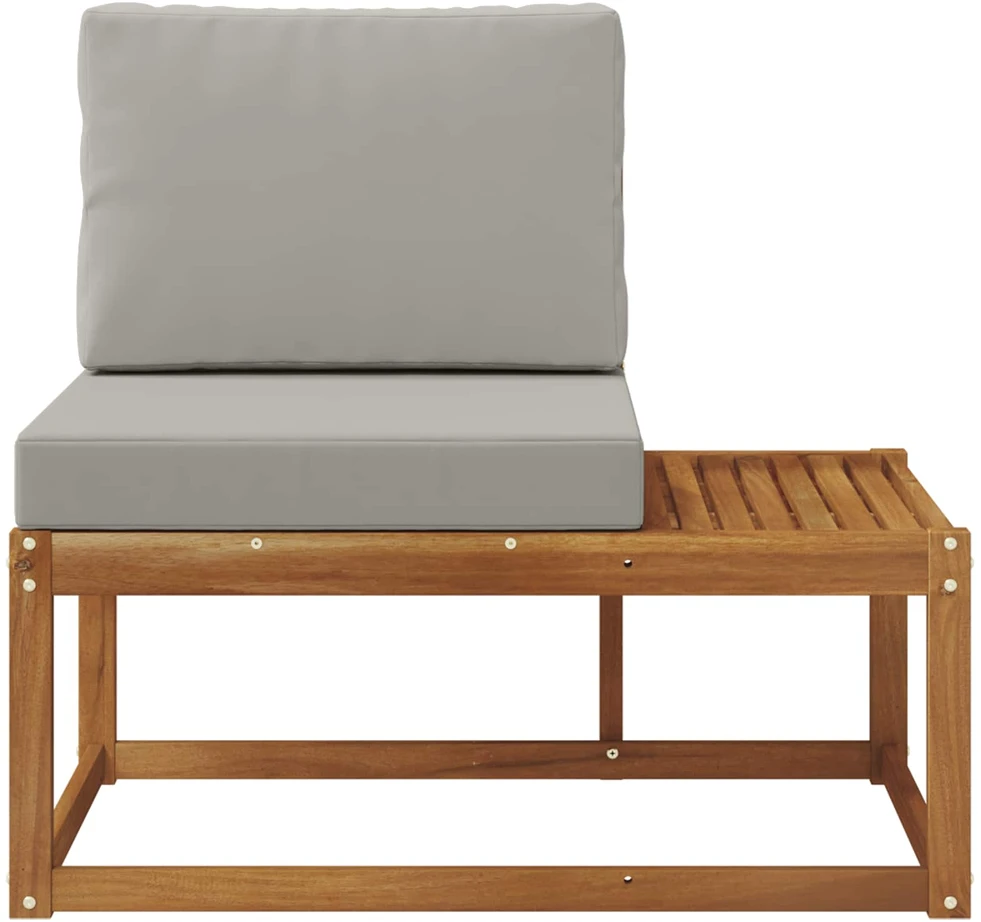 Lauko galinė sofa su pagalve Natūrali 91 x 63 x 73 cm