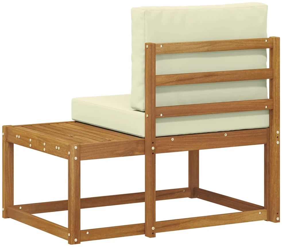 Lauko galinė sofa su pagalve Natūrali 91 x 63 x 73 cm
