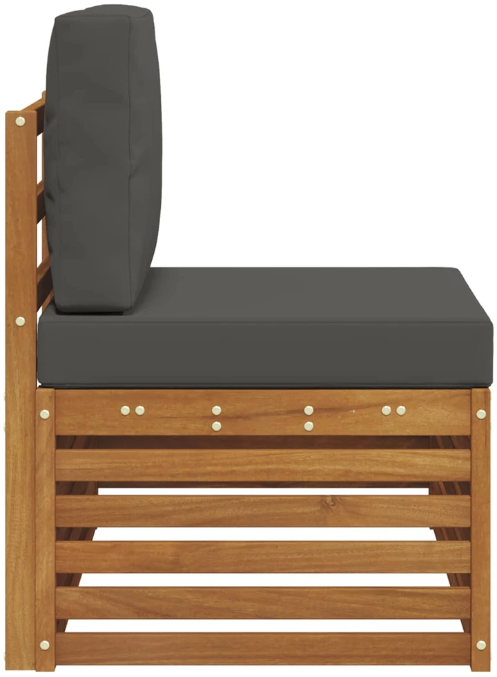 Lauko galinė sofa su pagalve Natūrali 91 x 63 x 73 cm