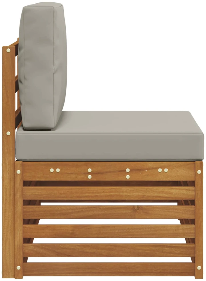 Lauko galinė sofa su pagalve Natūrali 91 x 63 x 73 cm