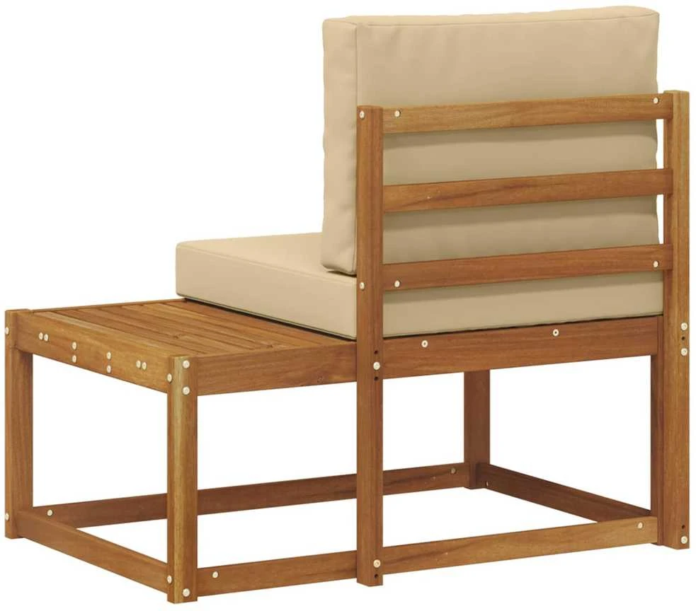 Lauko galinė sofa su pagalve Natūrali 91 x 63 x 73 cm