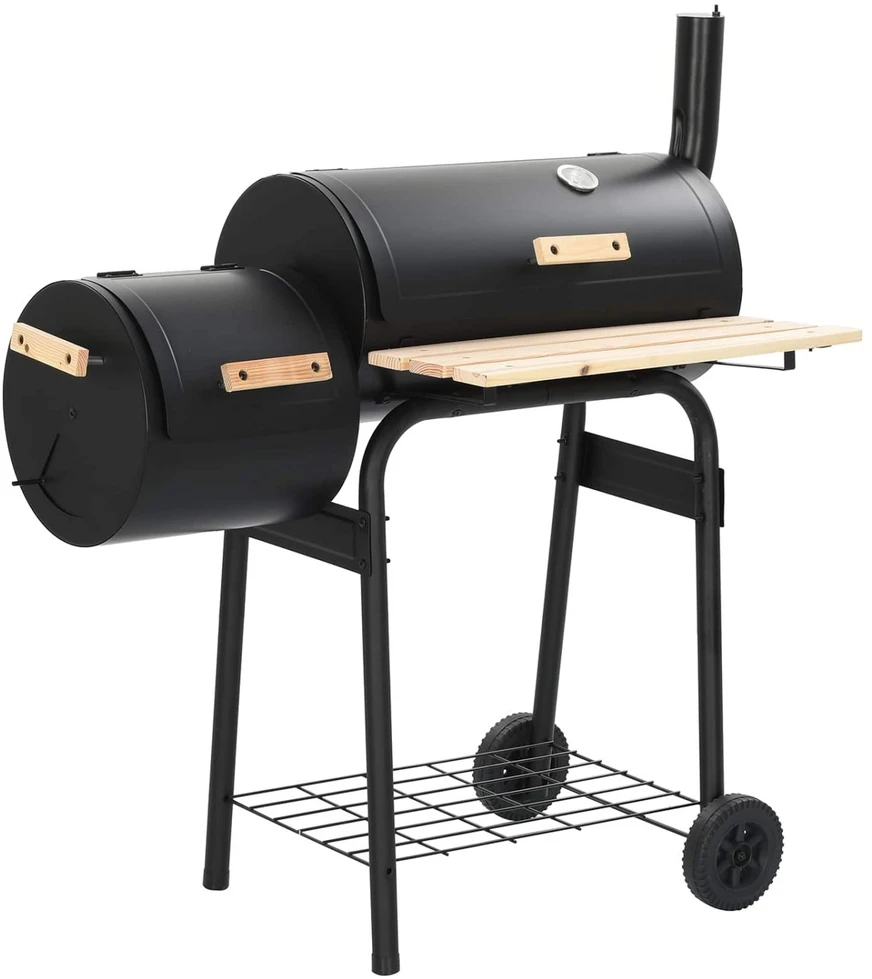Lauko grilis 104 x 58 x 114 cm Plienas Juoda