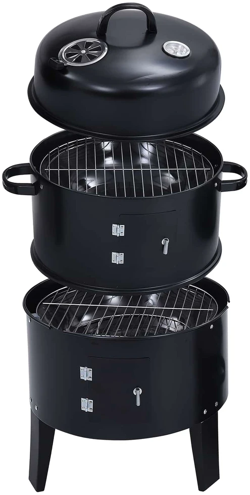 Lauko grilis Ø 40 x 80 cm Plienas Juoda