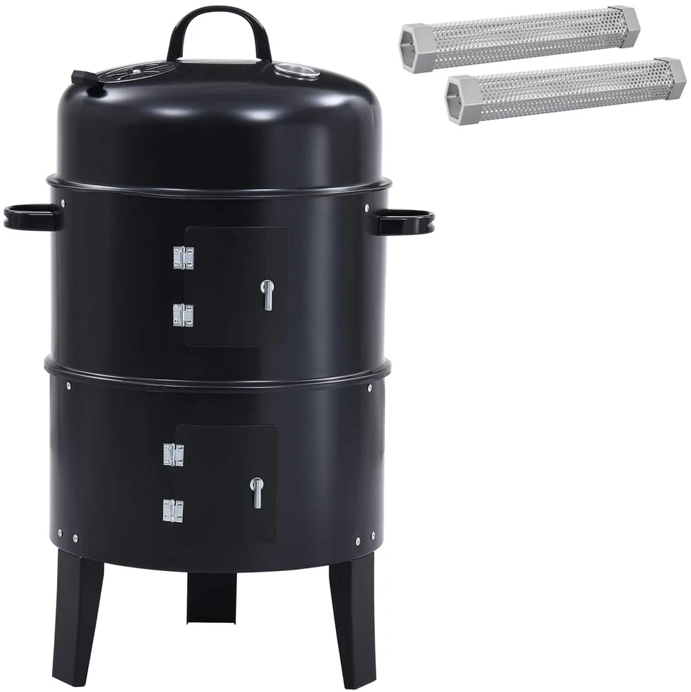 Lauko grilis Ø 40 x 80 cm Plienas Juoda