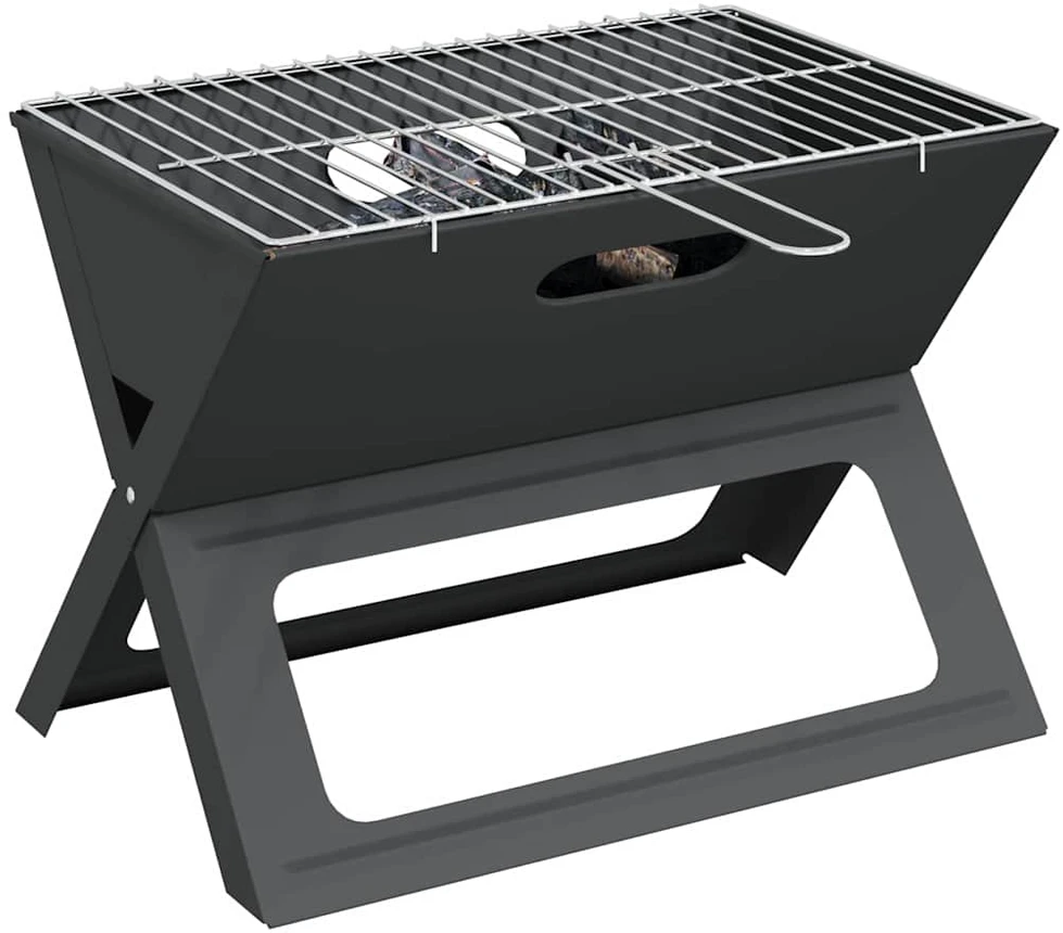 Lauko grilis 46 x 31 x 31 cm Plienas Juoda