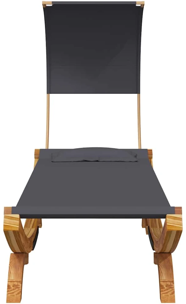 Lauko gultas su stogeliu, antracito, 100x200x126cm, mediena