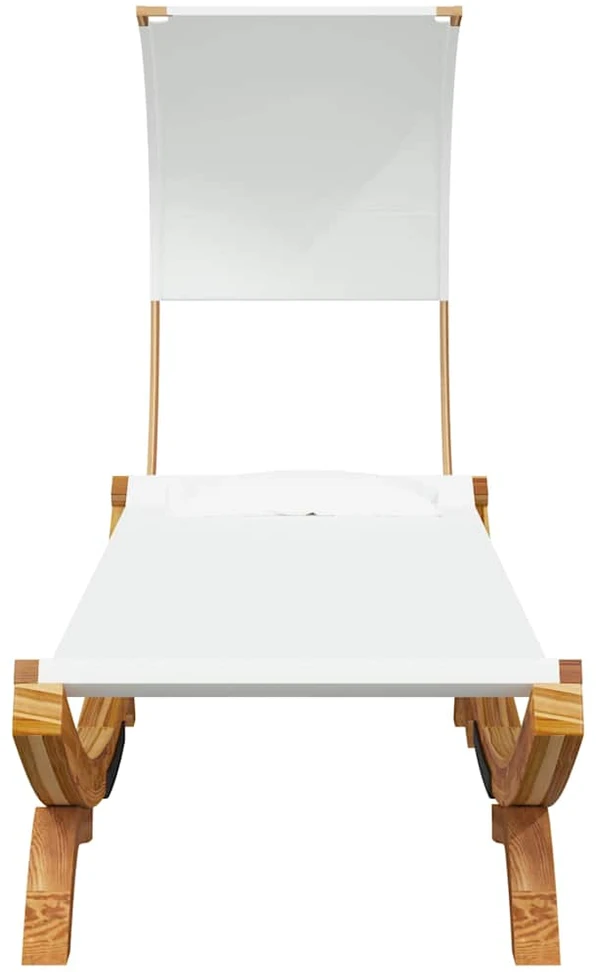 Lauko gultas su stogeliu, kreminis, 100x200x126cm, mediena