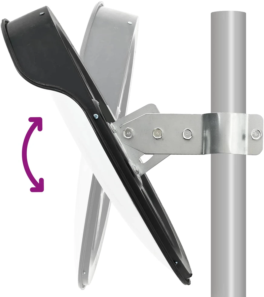 Sferinis lauko/kelio veidrodis, juodas, 60cm, polikarbonatas