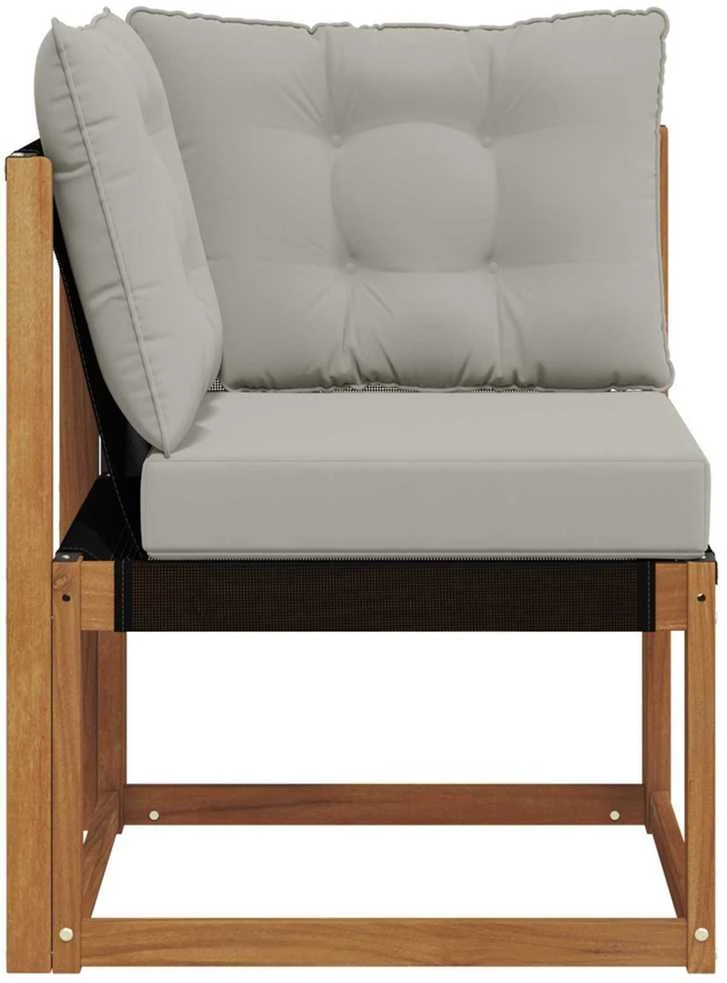 Lauko kampinė sofa Kietas akacijos medis ir tekstilenas