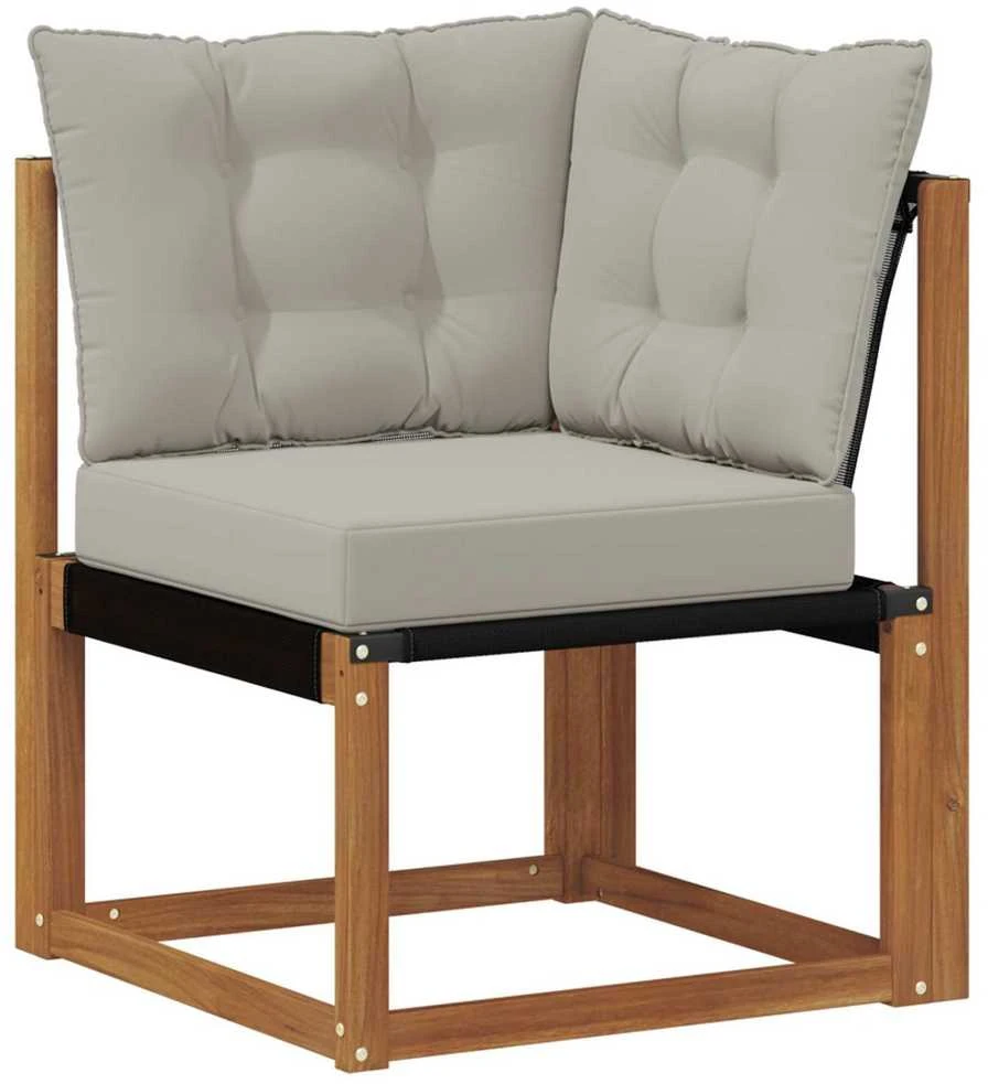 Lauko kampinė sofa Kietas akacijos medis ir tekstilenas
