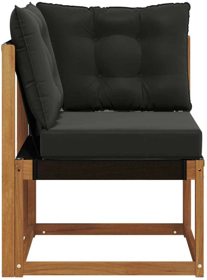 Lauko kampinė sofa Kietas akacijos medis ir tekstilenas