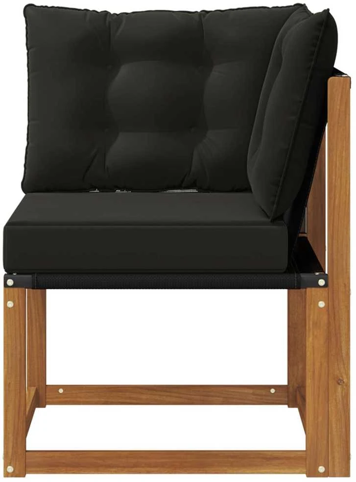 Lauko kampinė sofa Kietas akacijos medis ir tekstilenas