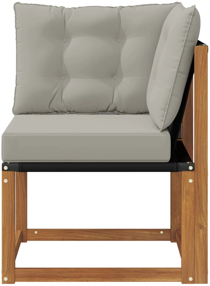Lauko kampinė sofa Kietas akacijos medis ir tekstilenas
