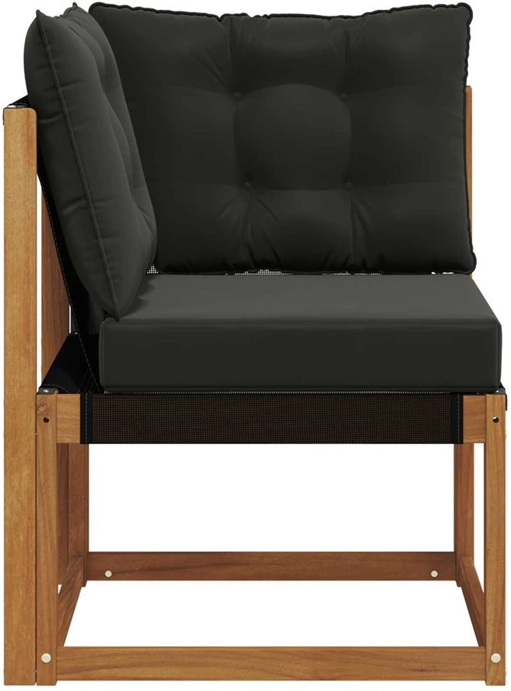 Lauko kampinė sofa Kietas akacijos medis ir tekstilenas