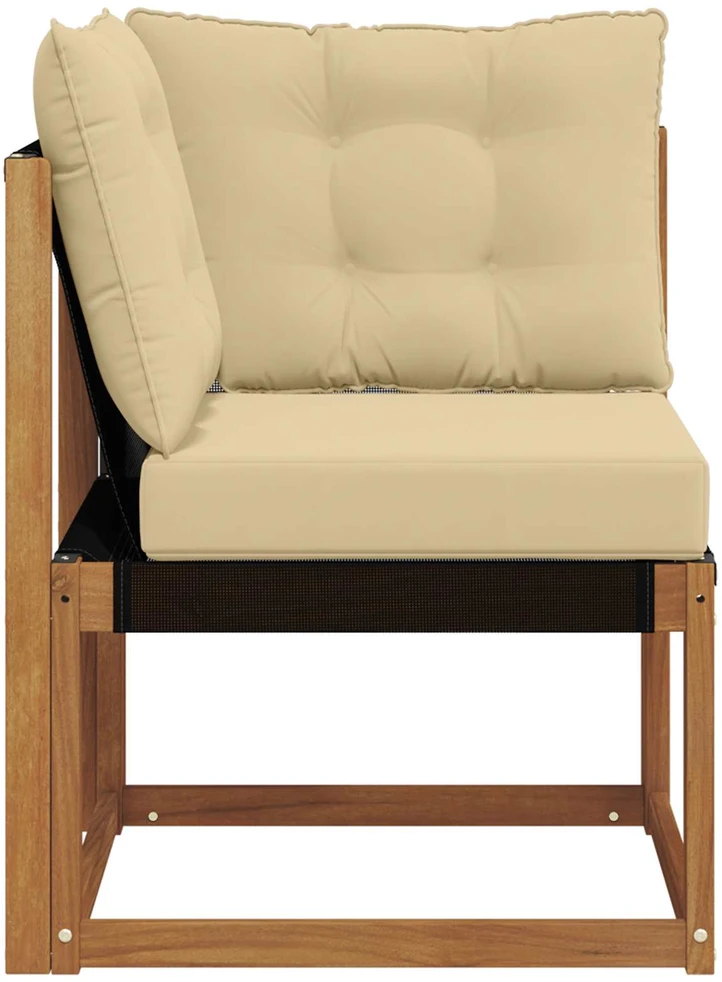 Lauko kampinė sofa Kietas akacijos medis ir tekstilenas