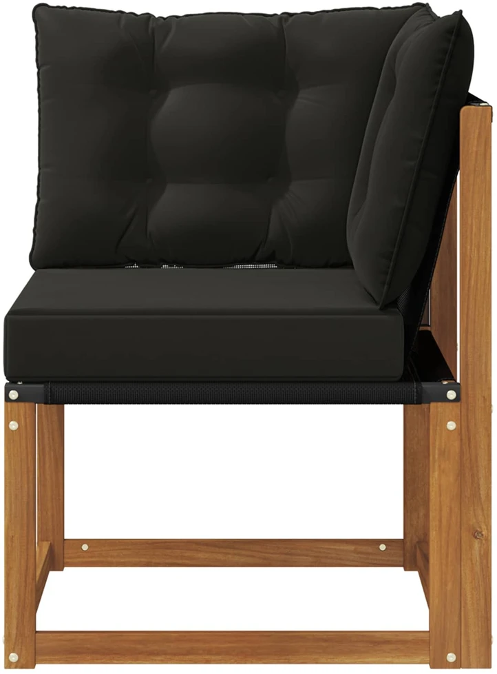 Lauko kampinė sofa Kietas akacijos medis ir tekstilenas