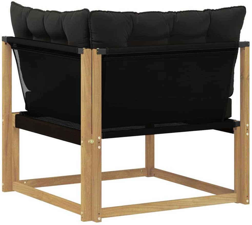 Lauko kampinė sofa Kietos akacijos mediena Balta