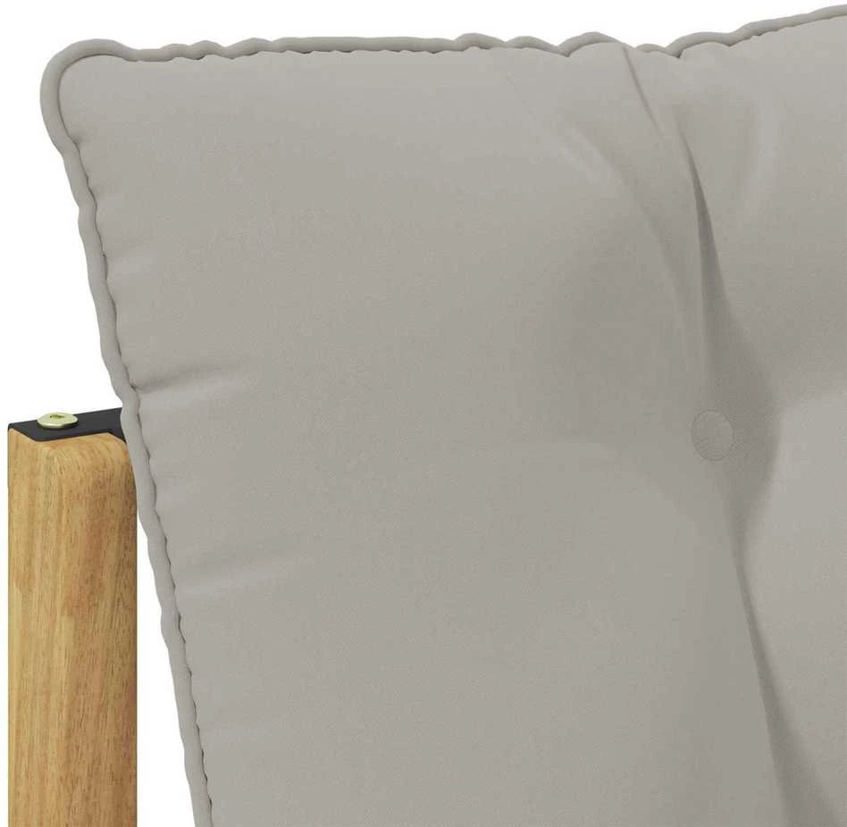 Lauko kampinė sofa Kietos akacijos mediena Balta