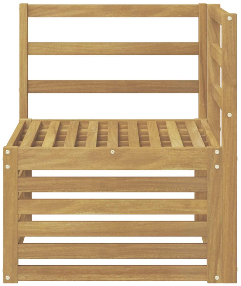 Lauko kampinė sofa Kietos akacijos mediena Balta