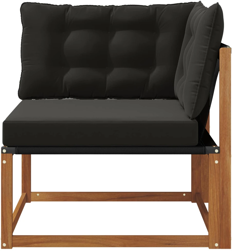 Lauko kampinė sofa Kietos akacijos mediena Natūrali