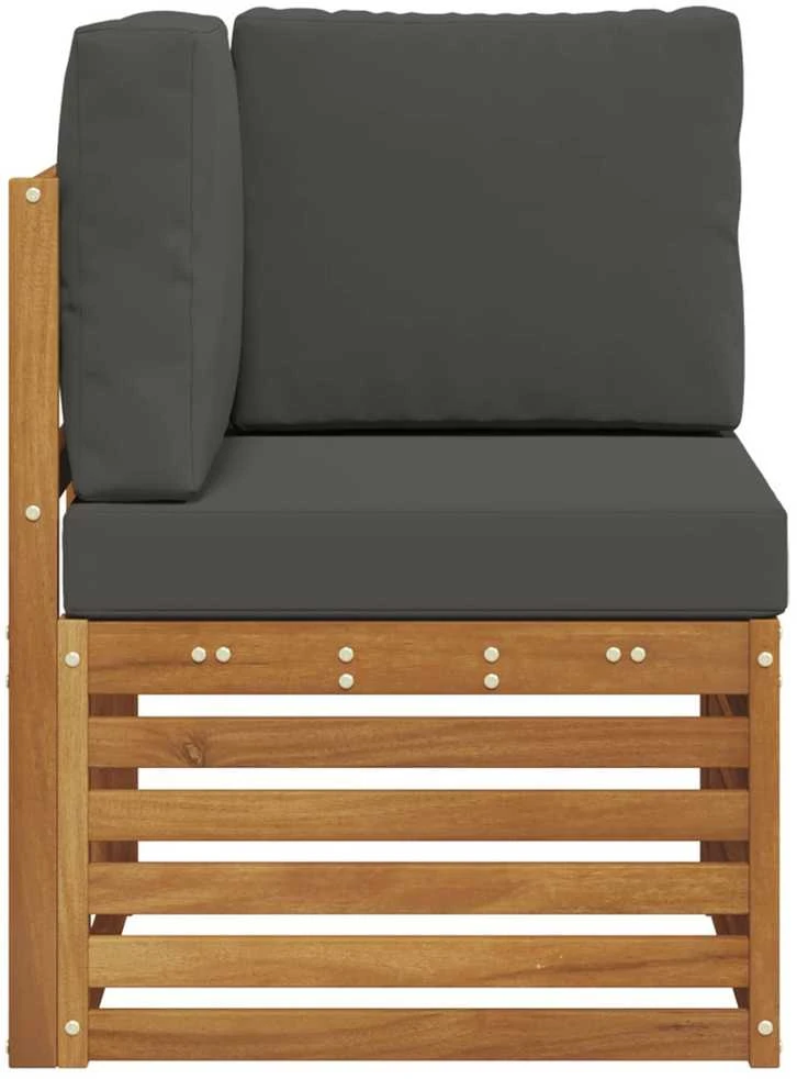 Lauko kampinė sofa Kietos akacijos mediena Natūrali