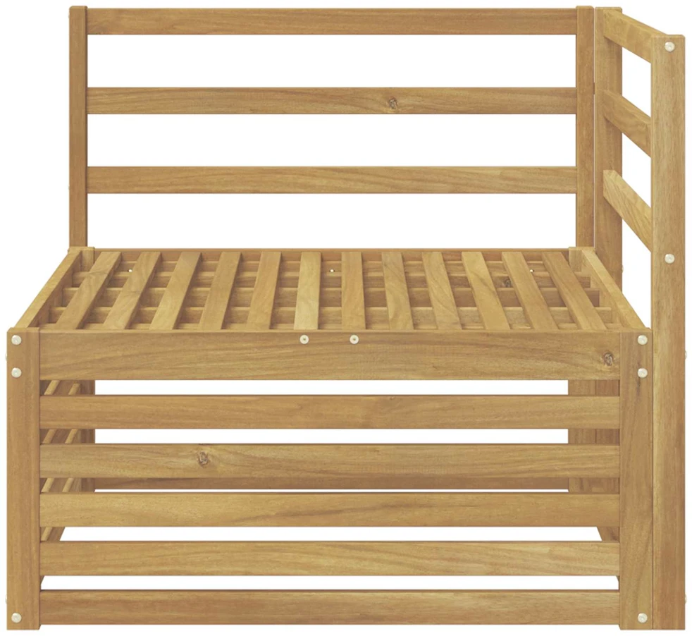 Lauko kampinė sofa Kietos akacijos mediena Balta