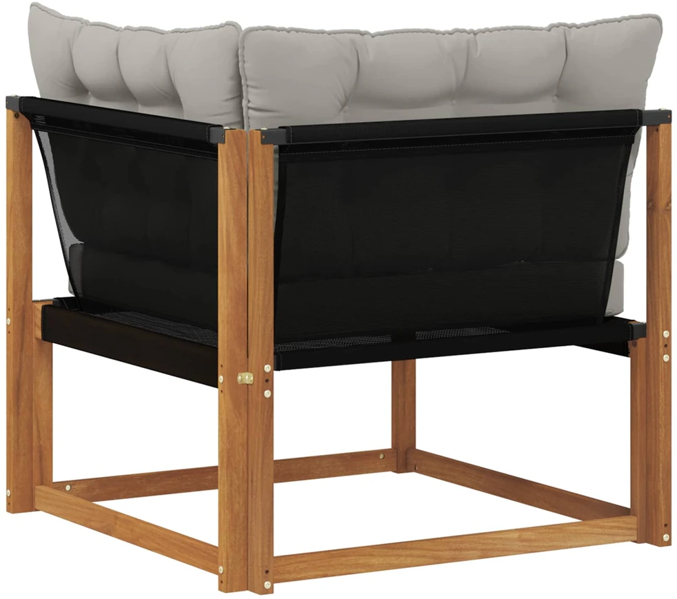 Lauko kampinė sofa Kietos akacijos mediena Natūrali