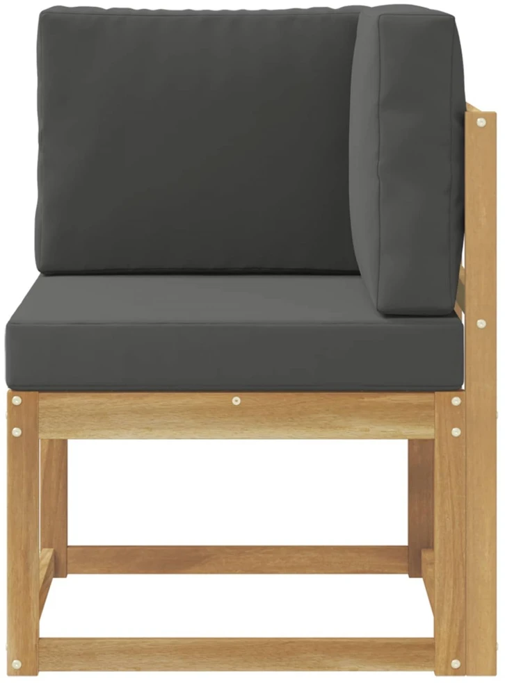 Lauko kampinė sofa Kietos akacijos mediena Balta