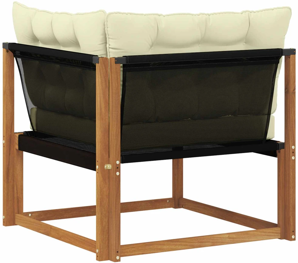 Lauko kampinė sofa Kietos akacijos mediena Natūrali