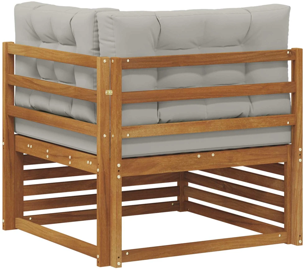 Lauko kampinė sofa Kietos akacijos mediena Natūrali