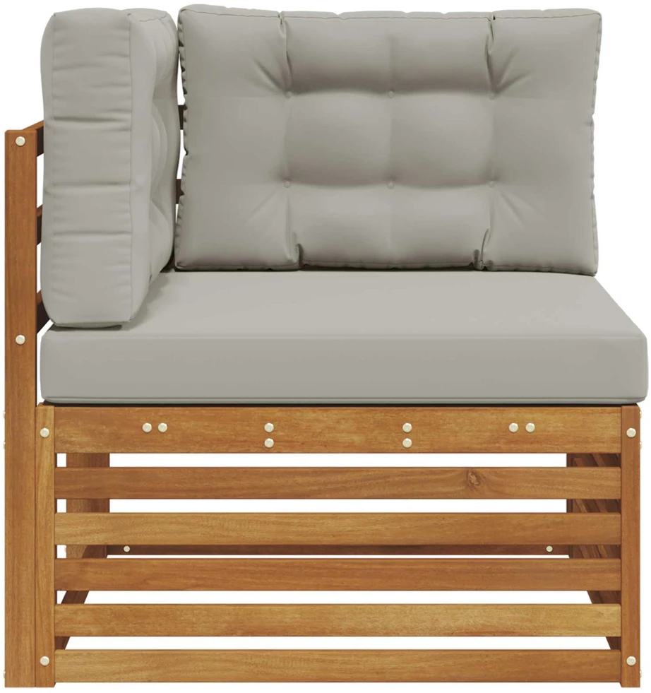 Lauko kampinė sofa Kietos akacijos mediena Natūrali