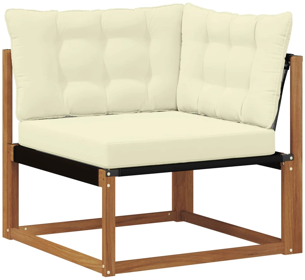 Lauko kampinė sofa Kietos akacijos mediena Natūrali