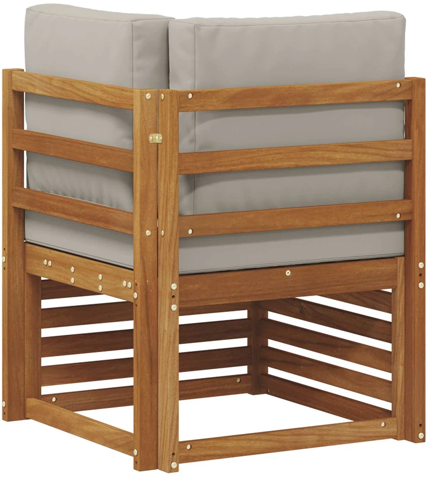Lauko kampinė sofa Kietos akacijos mediena Natūrali