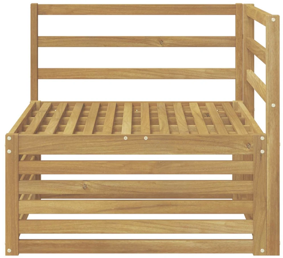 Lauko kampinė sofa Kietos akacijos mediena Balta