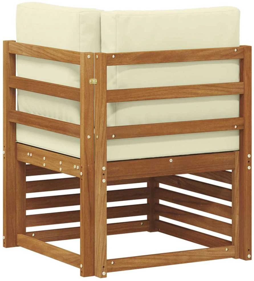 Lauko kampinė sofa Kietos akacijos mediena Natūrali