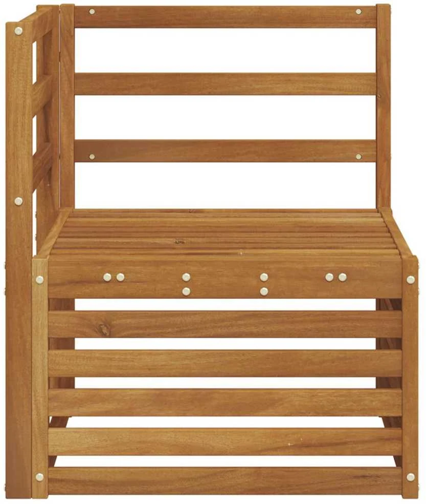 Lauko kampinė sofa Kietos akacijos mediena Natūrali