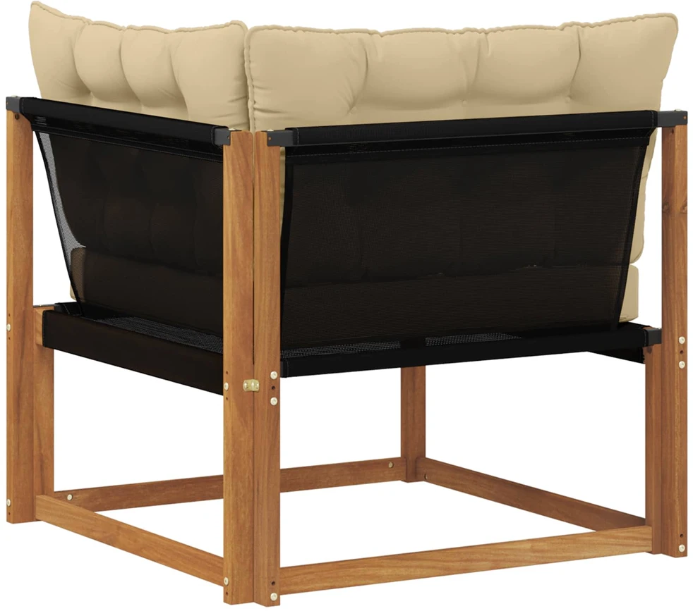 Lauko kampinė sofa Kietos akacijos mediena Natūrali