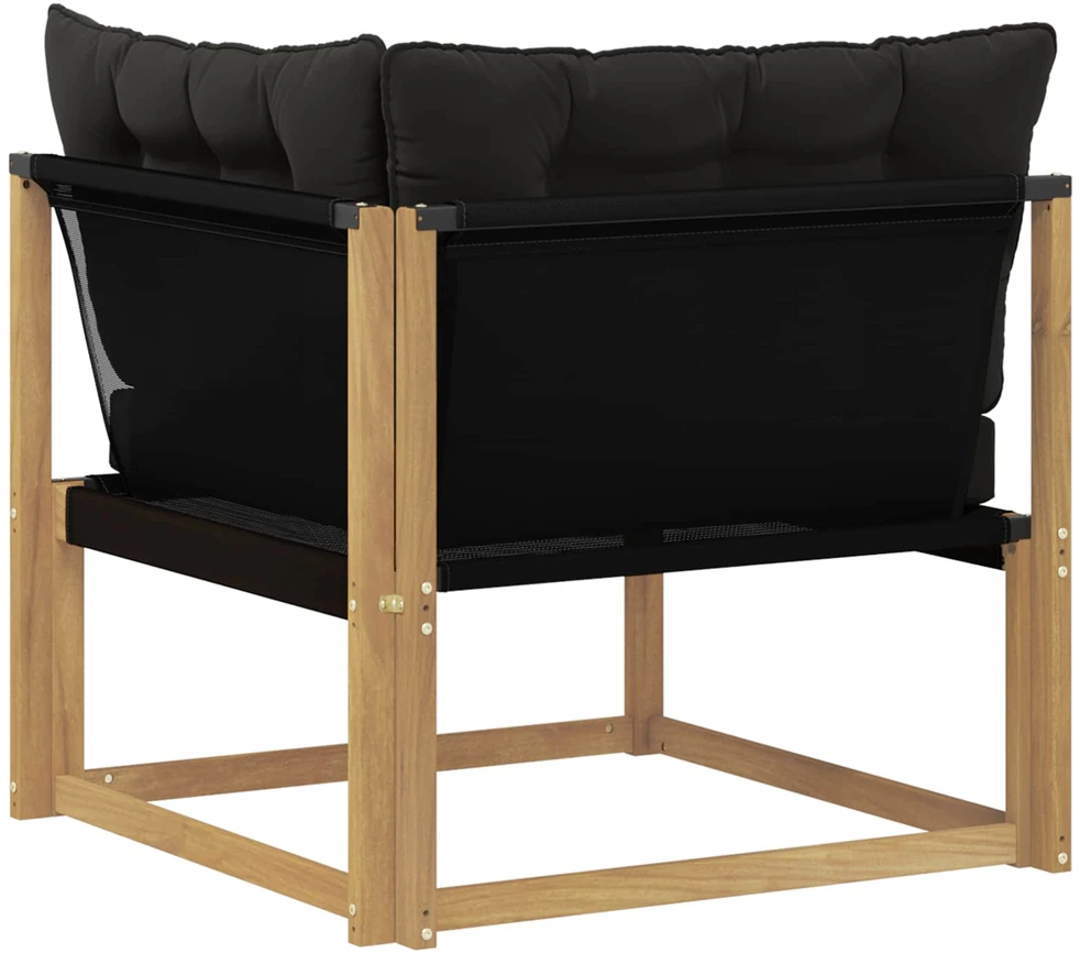 Lauko kampinė sofa Kietos akacijos mediena Balta