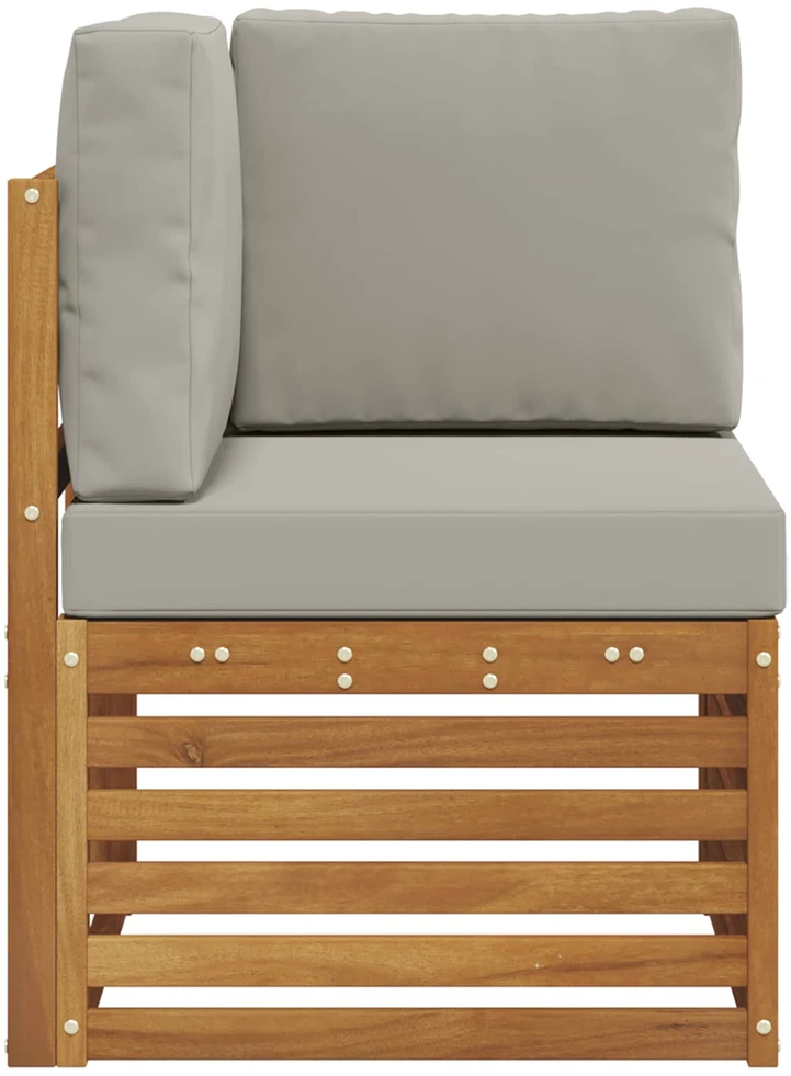 Lauko kampinė sofa Kietos akacijos mediena Natūrali