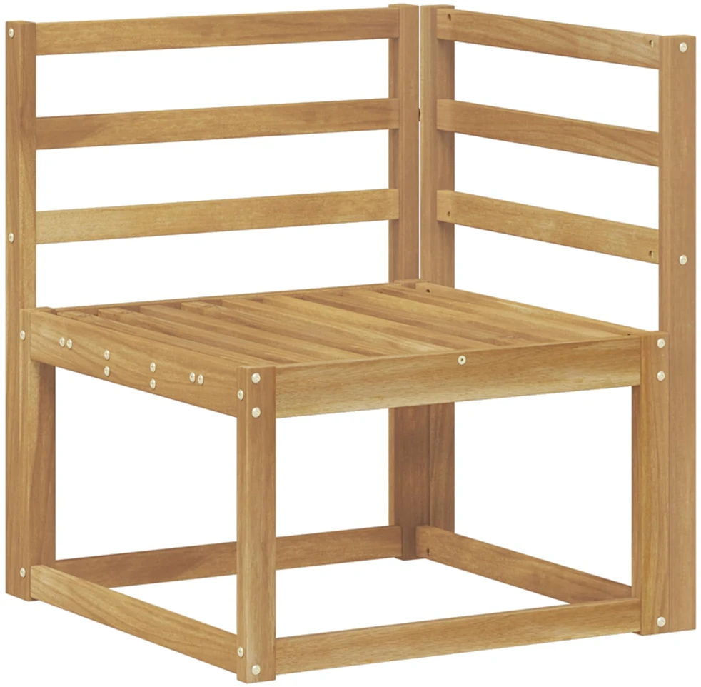 Lauko kampinė sofa Kietos akacijos mediena Balta