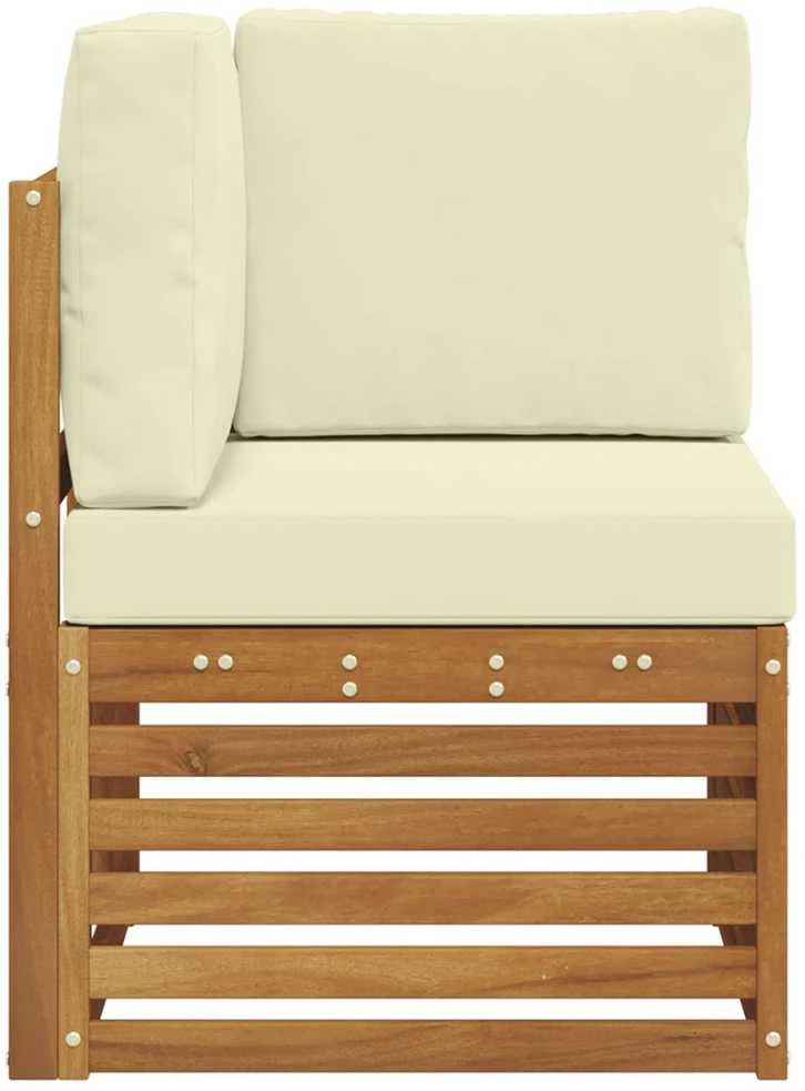 Lauko kampinė sofa Kietos akacijos mediena Natūrali