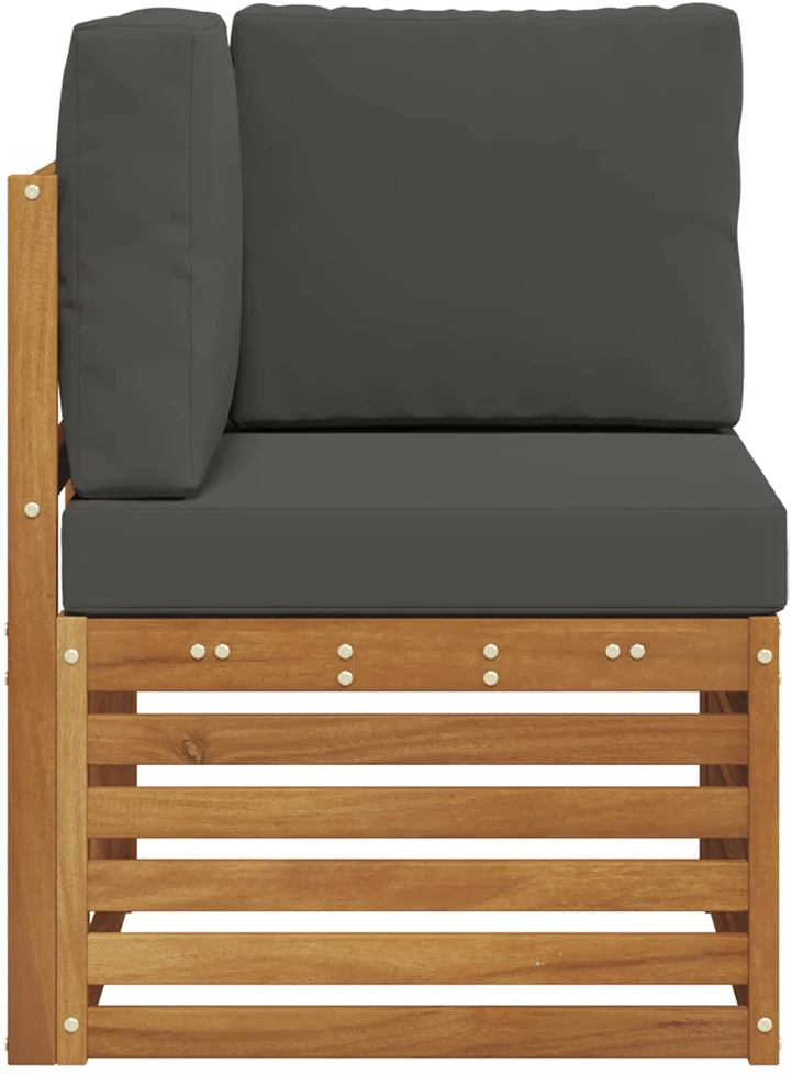 Lauko kampinė sofa Kietos akacijos mediena Natūrali