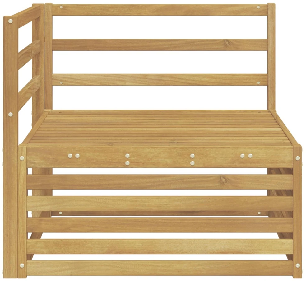 Lauko kampinė sofa Kietos akacijos mediena Balta