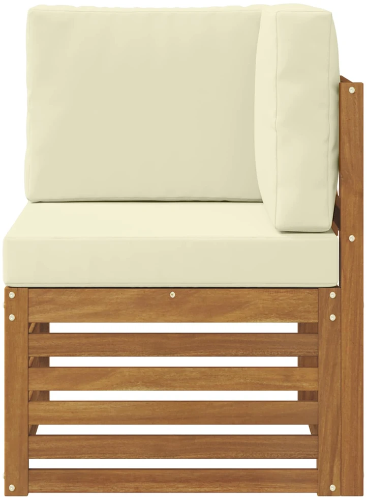 Lauko kampinė sofa Kietos akacijos mediena Natūrali