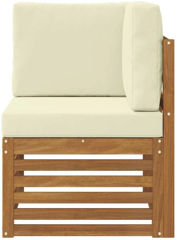 Lauko kampinė sofa Kietos akacijos mediena Natūrali