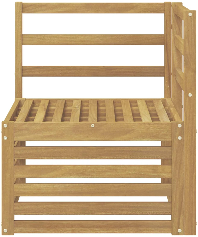 Lauko kampinė sofa Kietos akacijos mediena Balta