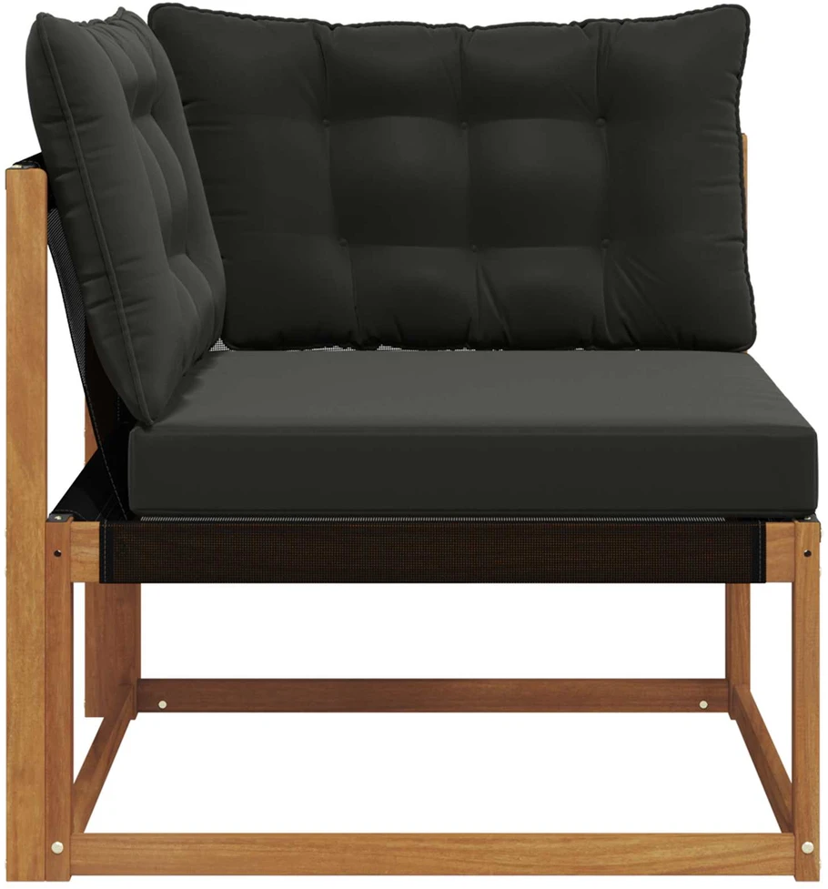 Lauko kampinė sofa Kietos akacijos mediena Natūrali