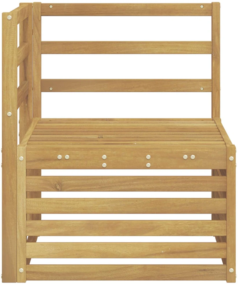 Lauko kampinė sofa Kietos akacijos mediena Balta