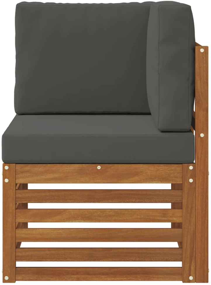 Lauko kampinė sofa Kietos akacijos mediena Natūrali